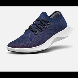 The tree dasher blue and orange sneakers